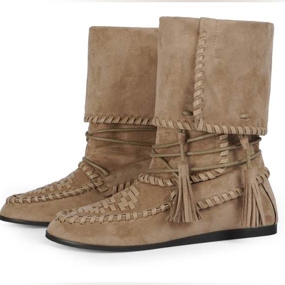 NWT QIY Suede Boots – Size 9 #BohoBabe #FallVibes #WesternChic - Picture 4 of 6